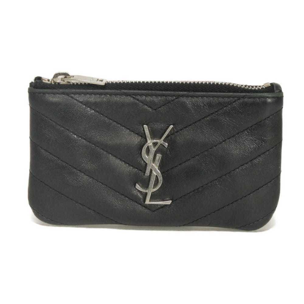 Yves Saint Laurent Saint Laurent Paris coin case, monogram, key pouch, calfsk...